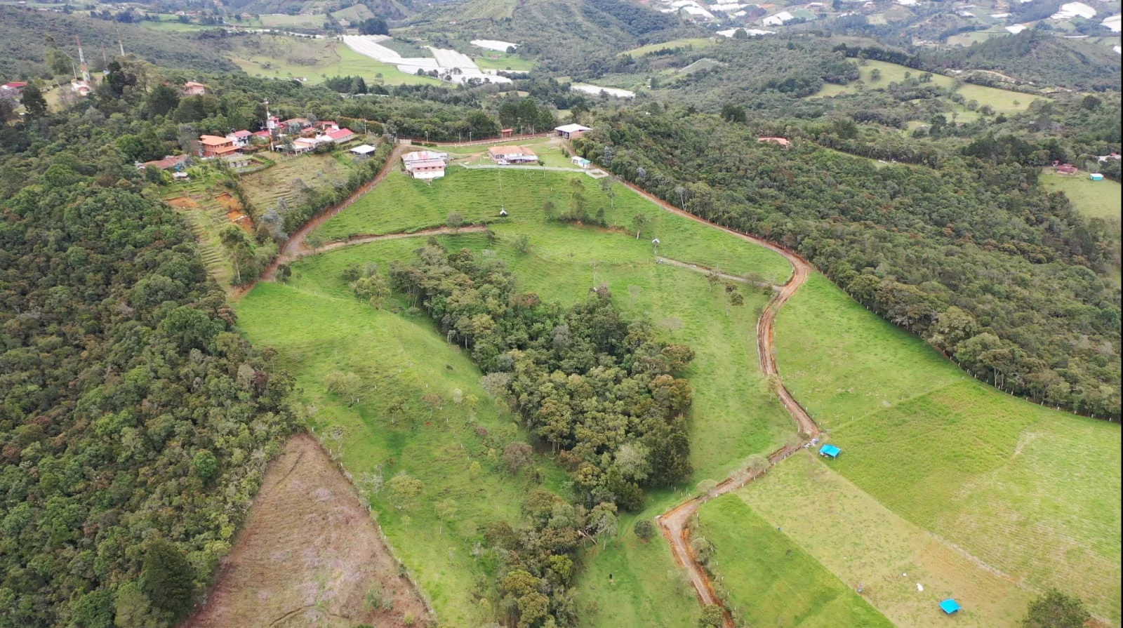 Vista aérea del terreno